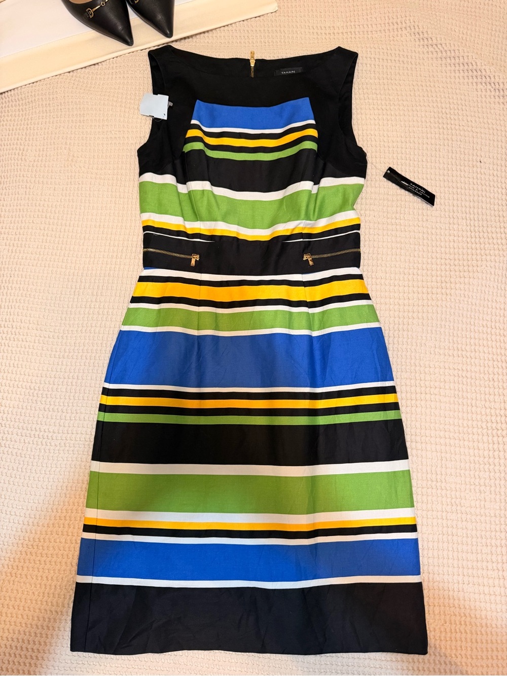 NWT- Tahari Bold stripe dress